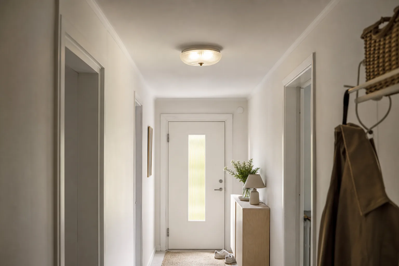 Låg plafond i smal svensk hall