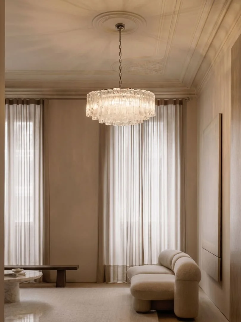 Murano-krona med 101 strukturerade glasrör