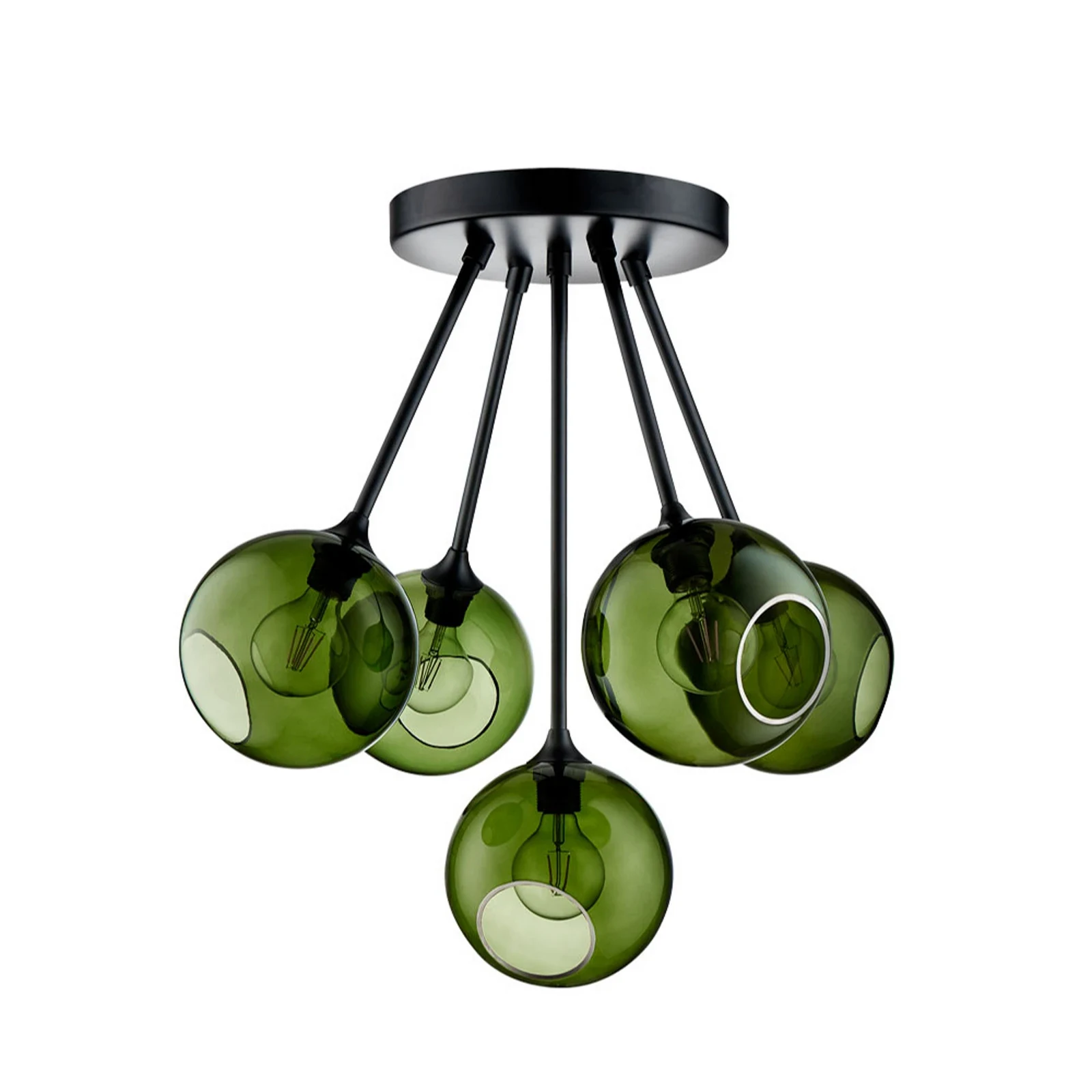 Ballroom Molecule pendellampa i munblåst glas