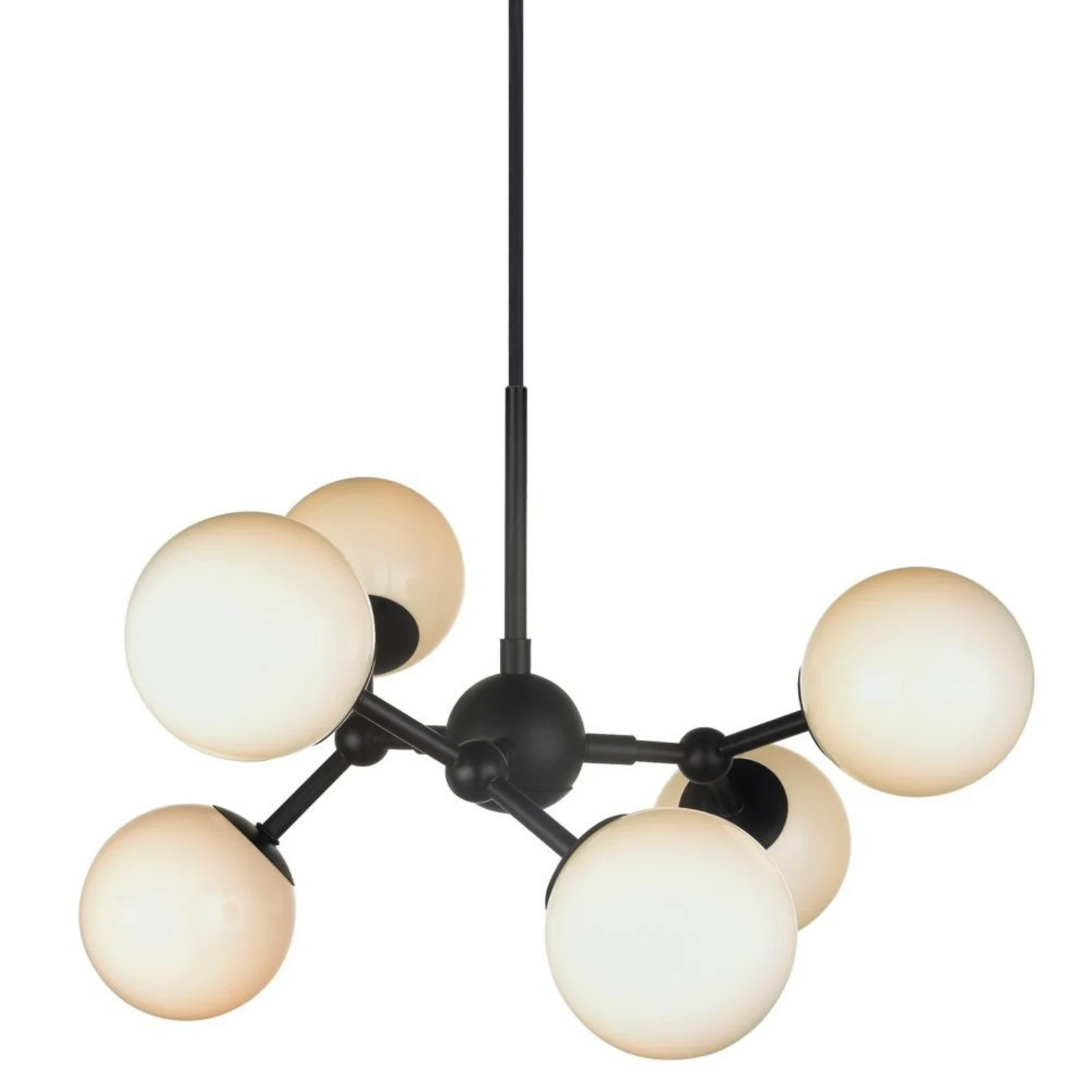 Halo Design Atom 6 taklampa i opalvitt glas