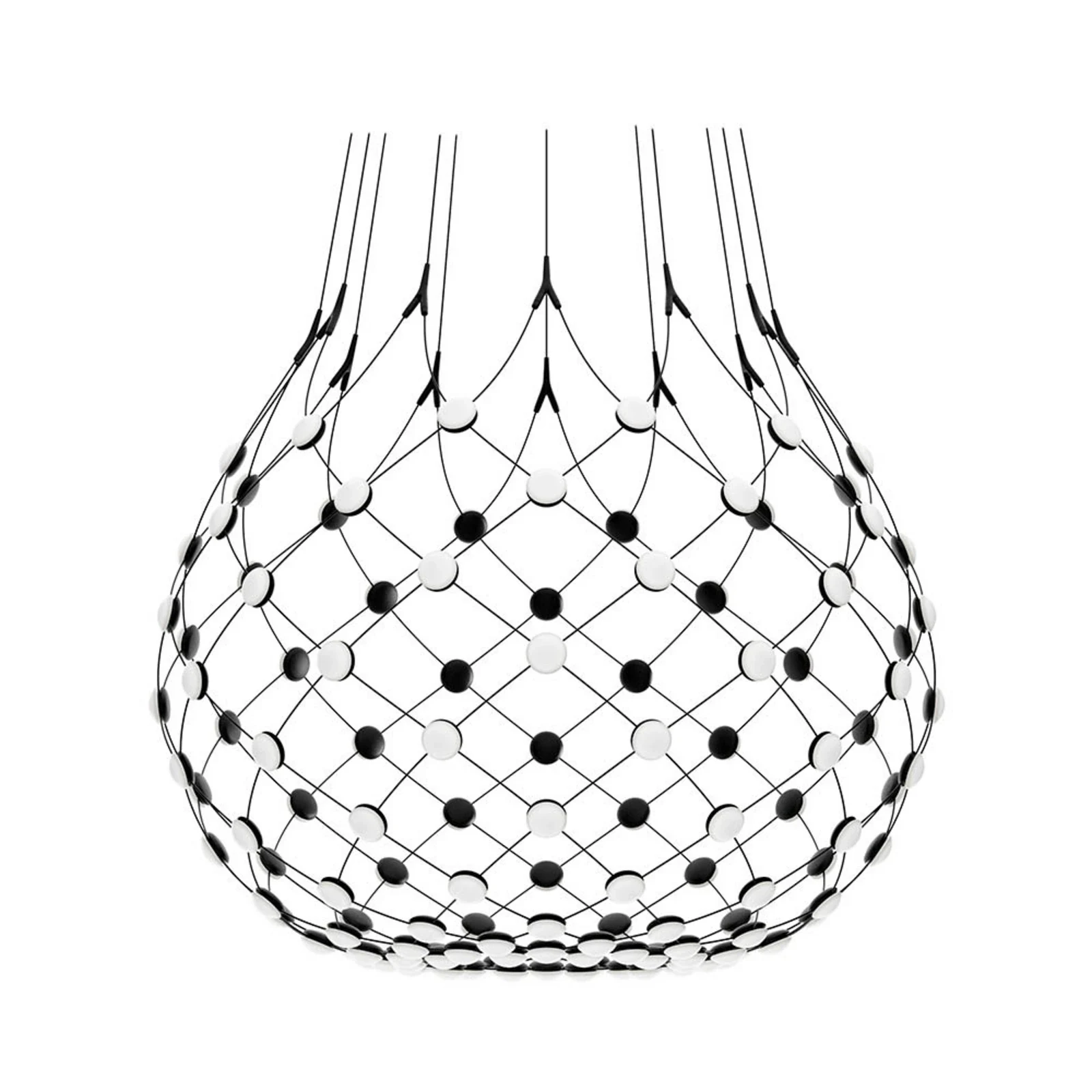 Luceplan Mesh svart LED-hänglampa i 100 cm