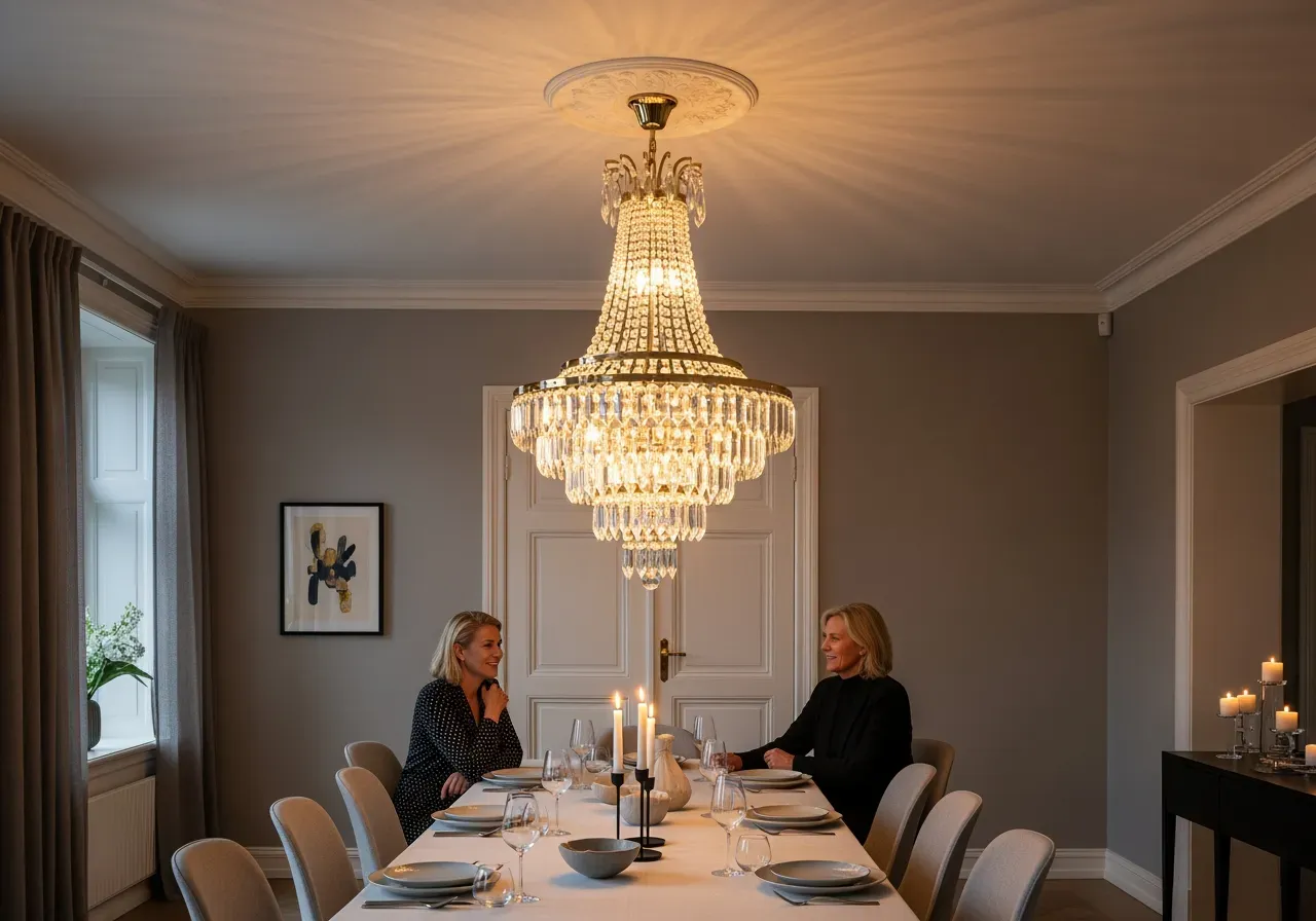 Kromfinish på Murano-rör blank patinerad