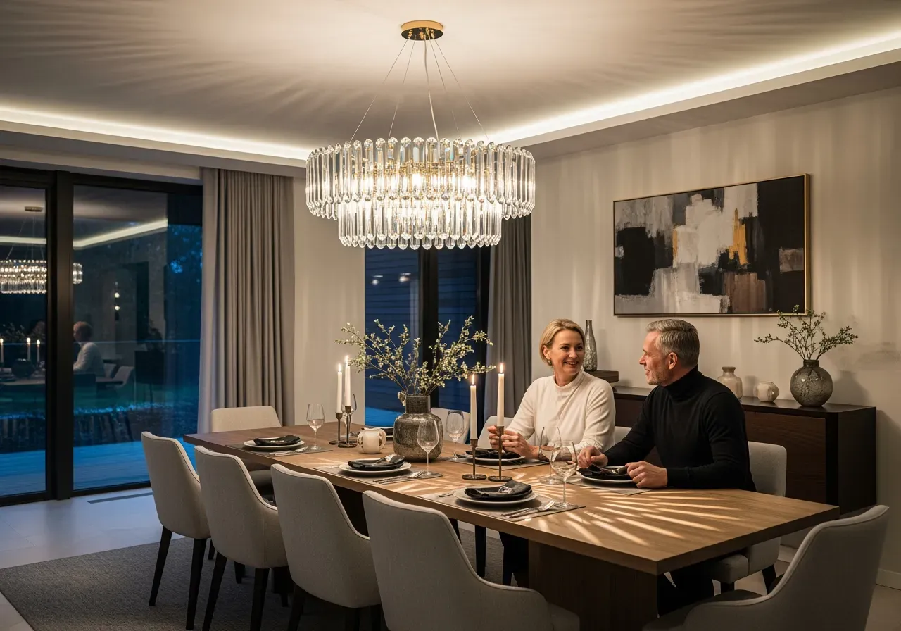 Vit alabaster och klar Poliedri