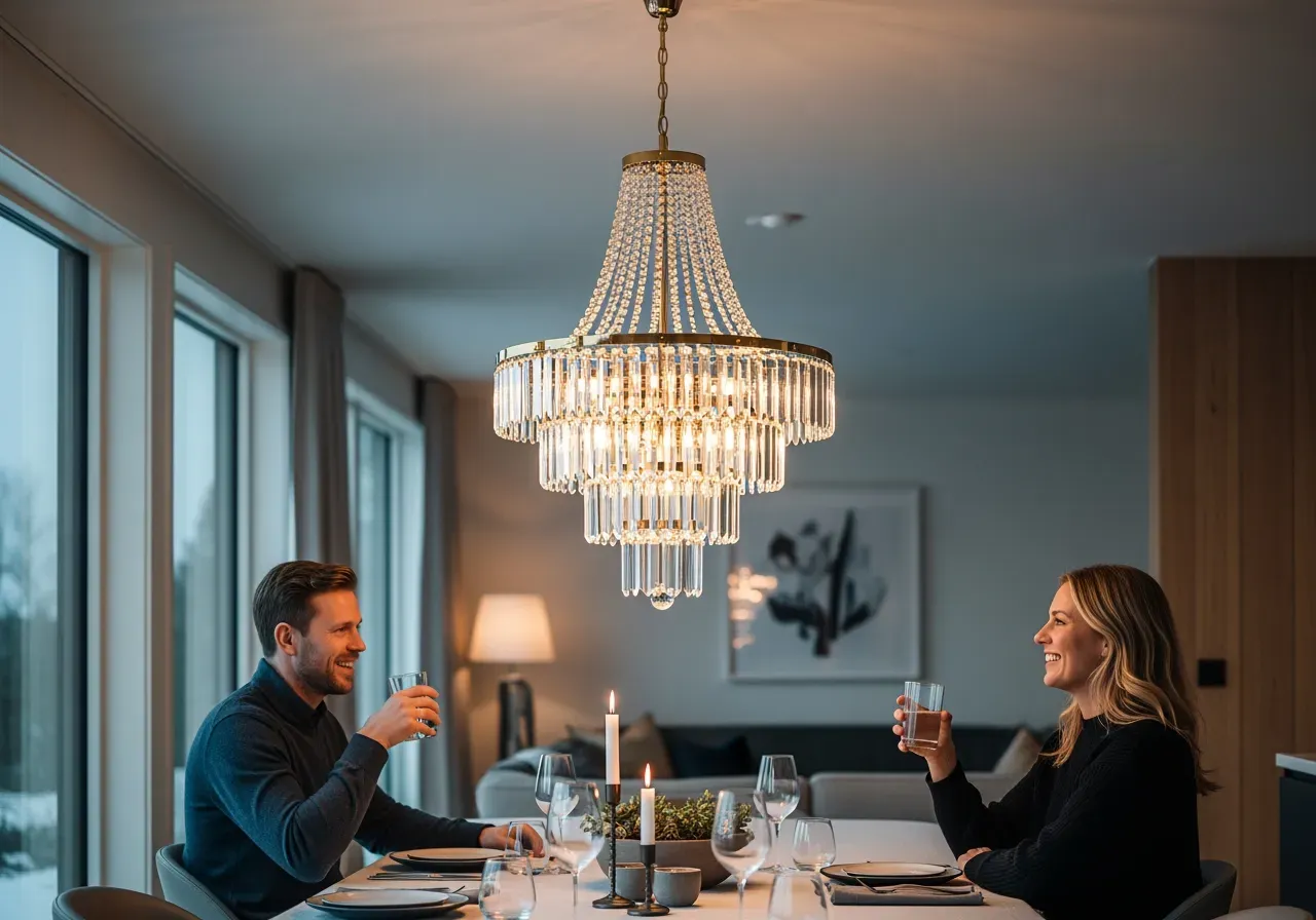 Murano bladljuskronor i glasblad