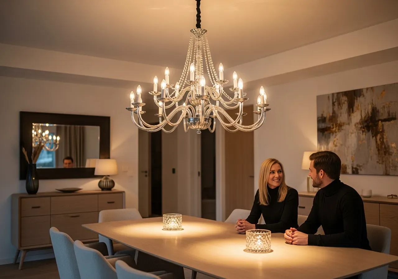 Klara Murano-droppar i krom