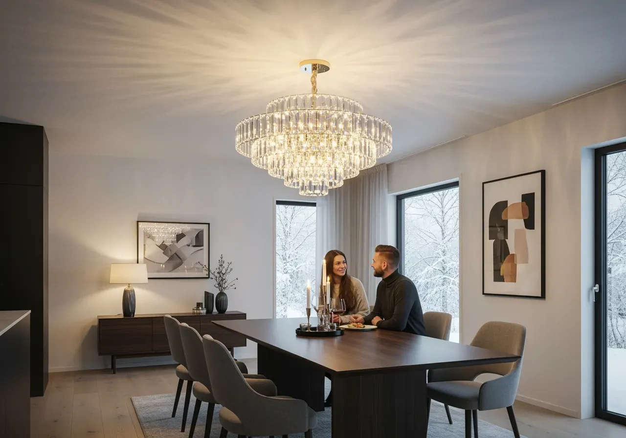 Murano ljuskronor med skivor och droppar