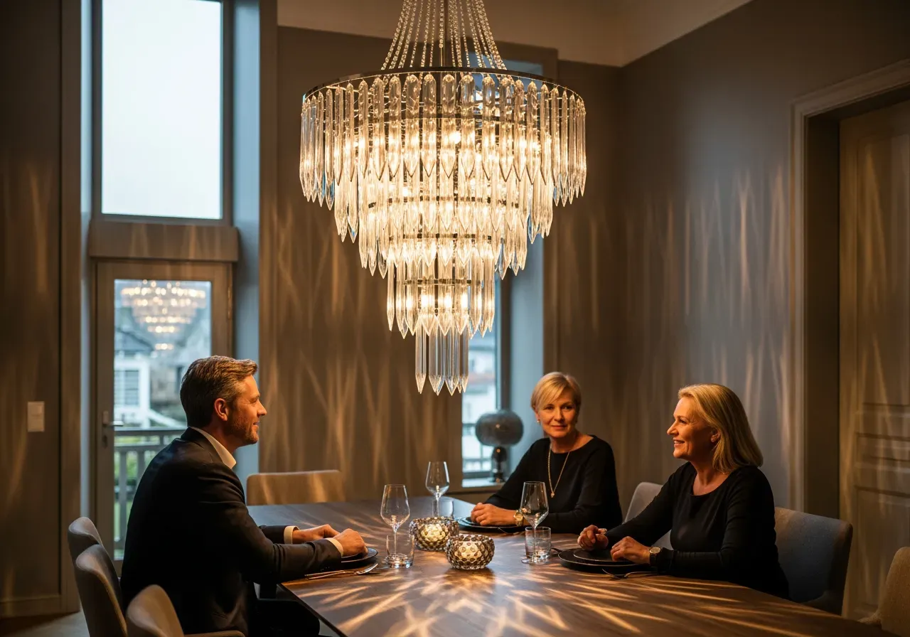 Felci i bärnsten med kromdetaljer