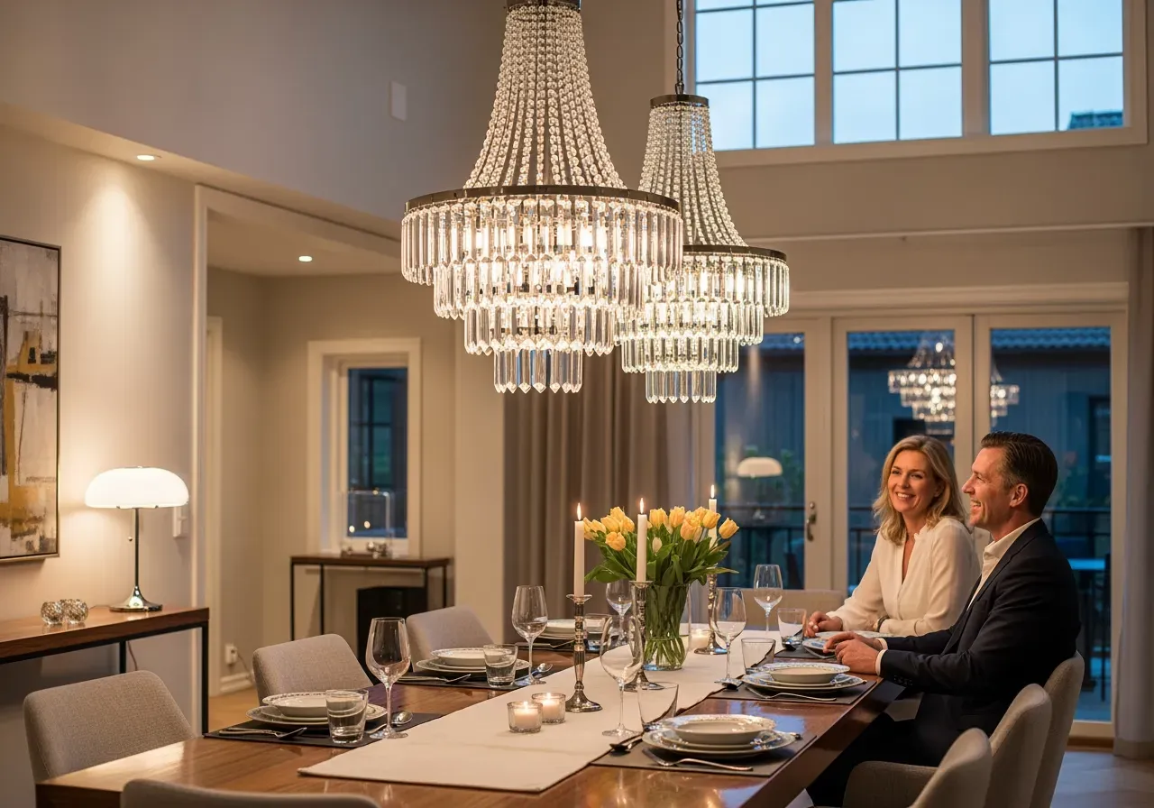 Murano vägglampor i klar krom