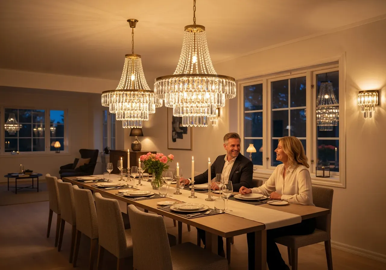 Rökfärgat Murano glas med kromval