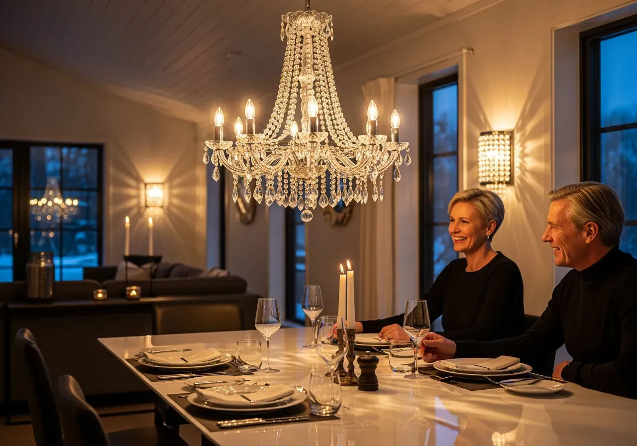 Murano droppe i krom med glasblad