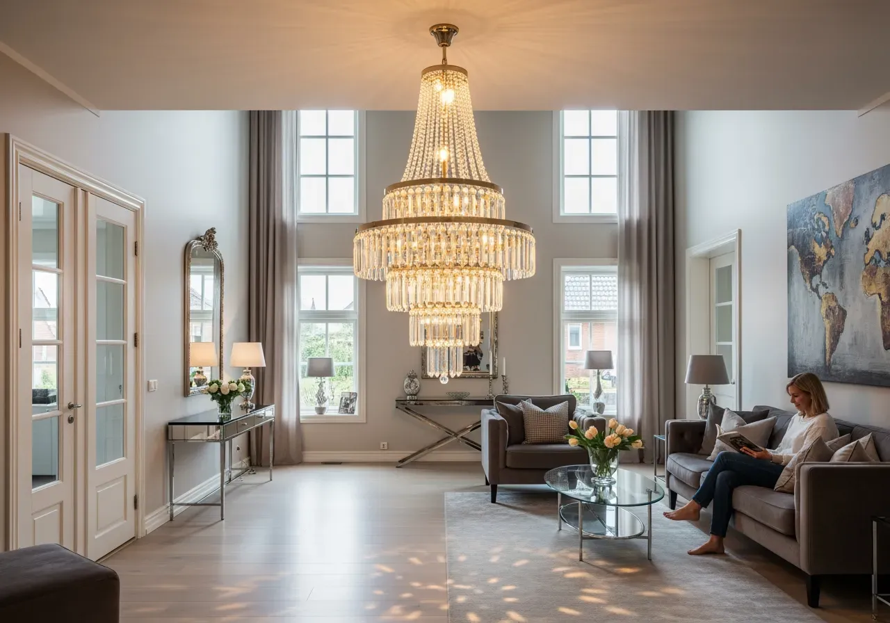 Färgval i krom på Murano-lampor