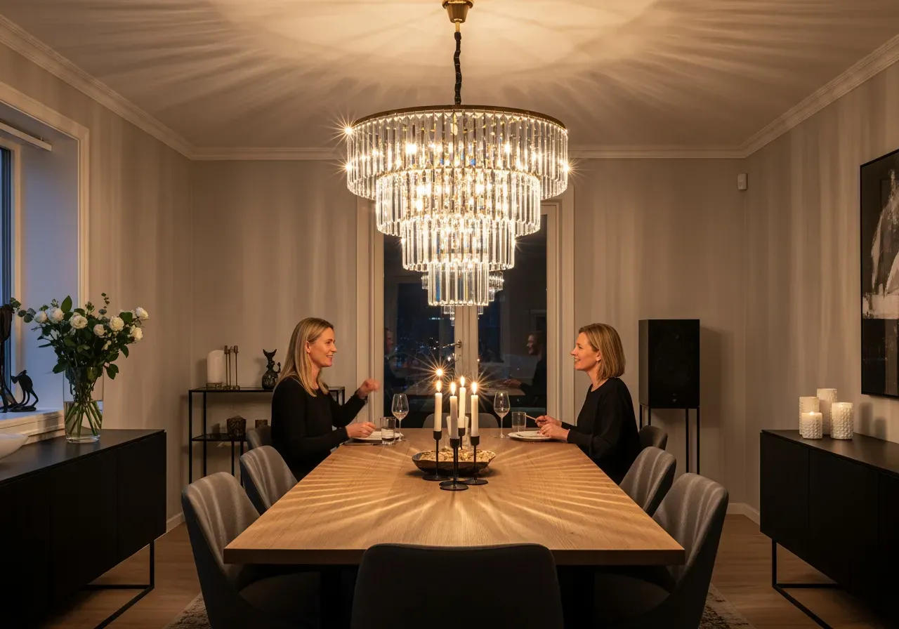 Prismantal och storlek på Murano ljuskrona