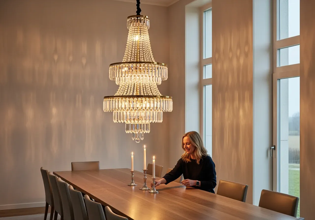 Murano rör bärnsten med krom