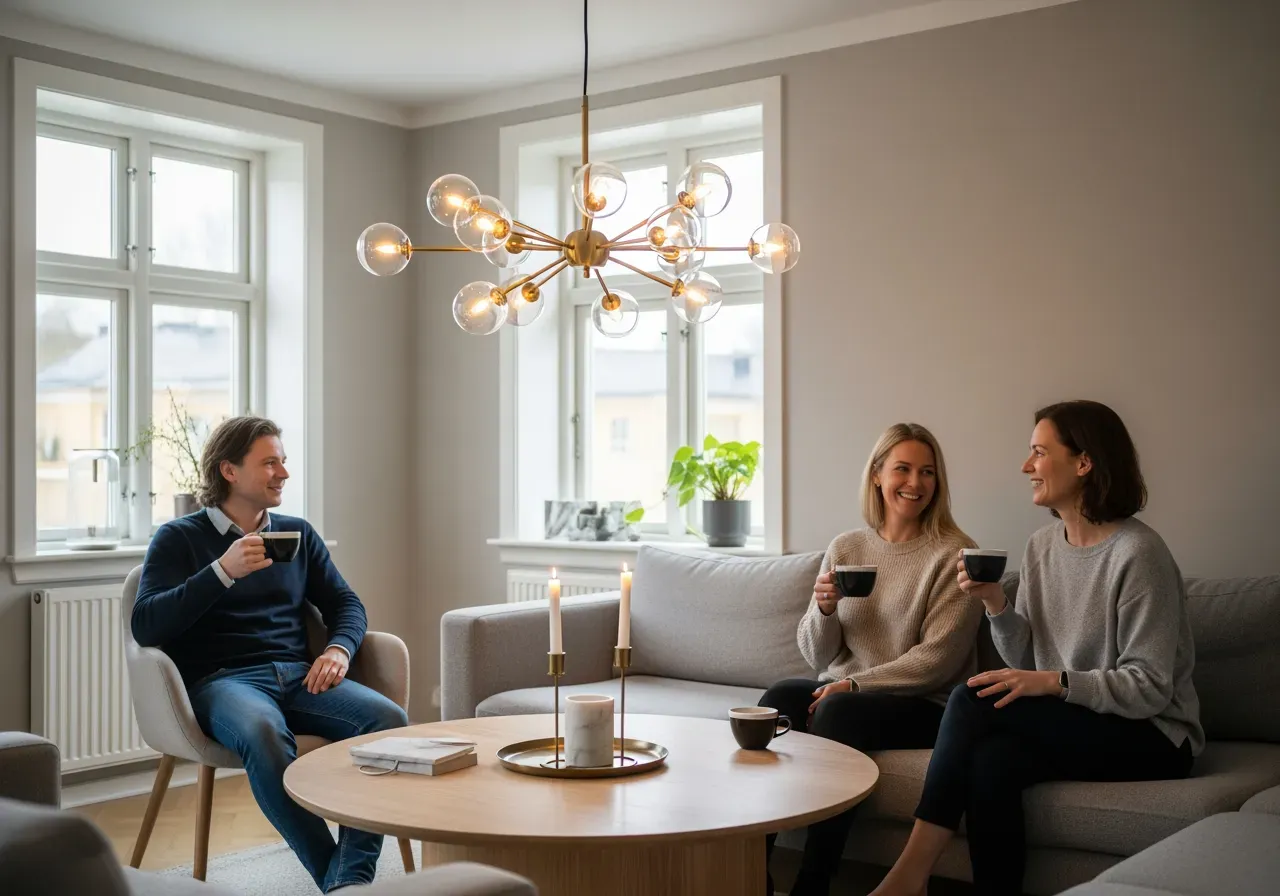 Rosa och blå Murano i krom