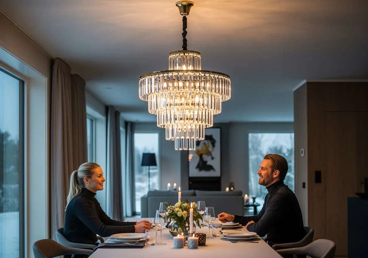 Murano spiral-prismor för ljuskronor