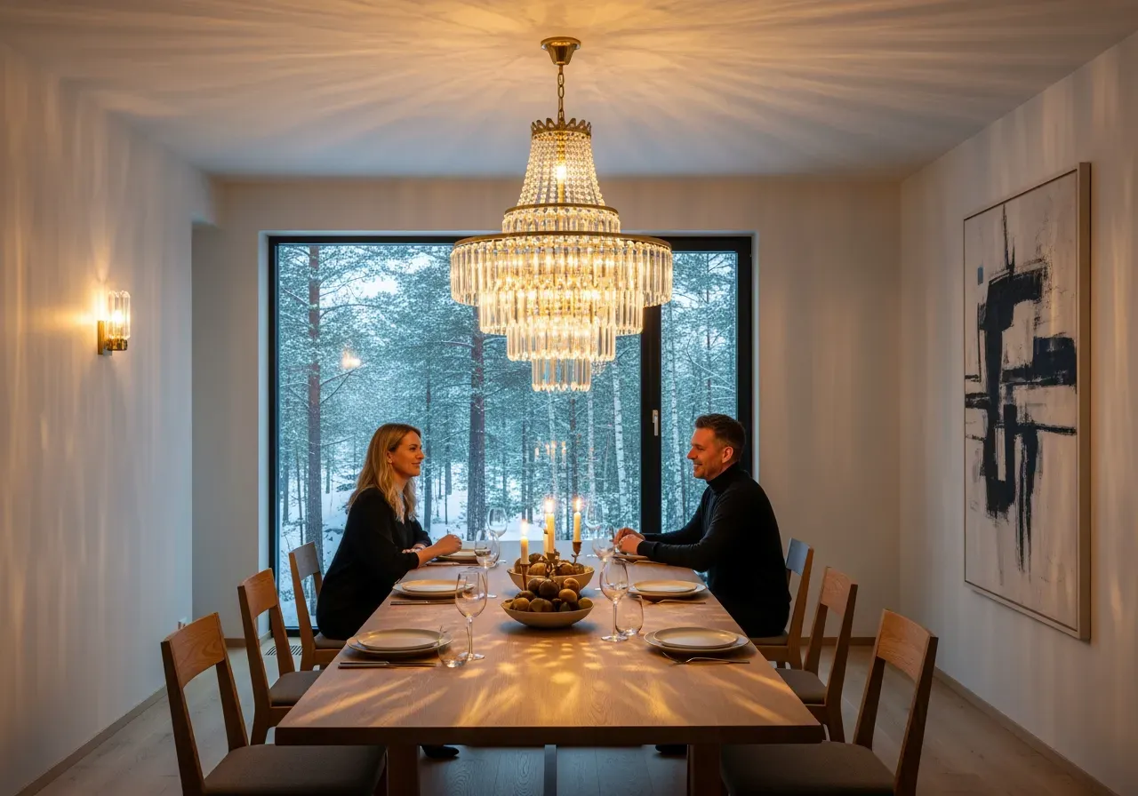 Transparent Murano i kromfinish