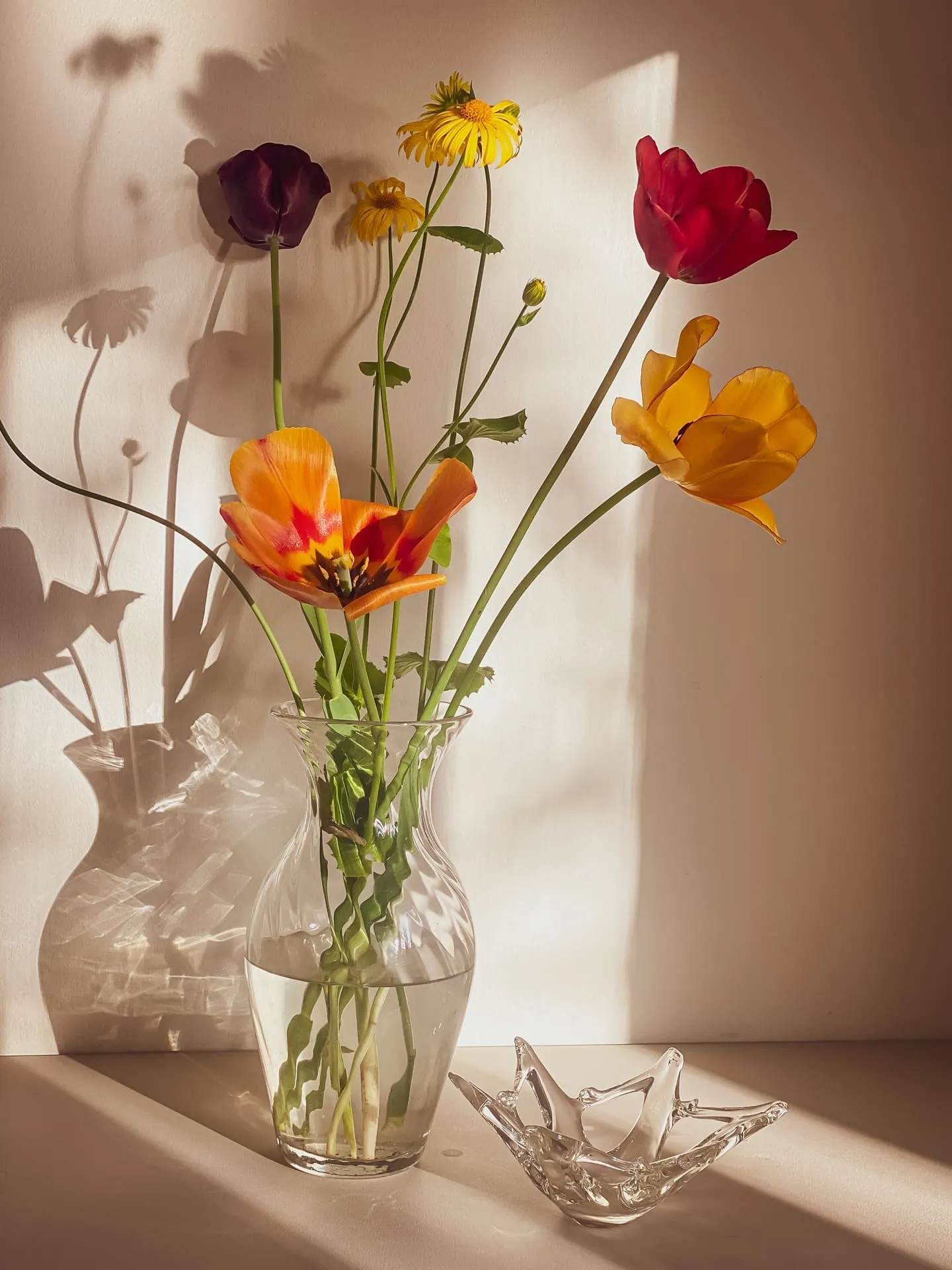 Vintage – Munblåst glasskål – Klarglas