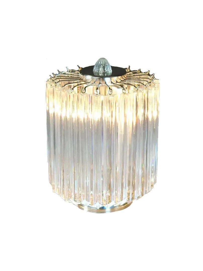 Murano Bordslampa – 24 prismor – Klar Krom blank