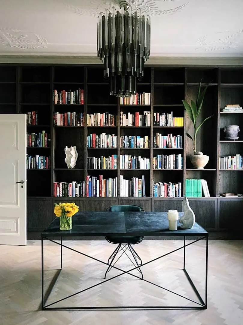 Murano ljuskrona – 184 prismer – Rökig/Klar Krom blank