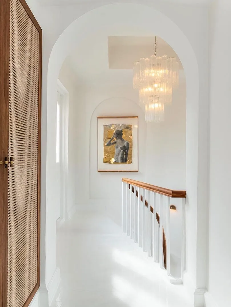 Murano ljuskrona – 48 rör – Klar Krom blank