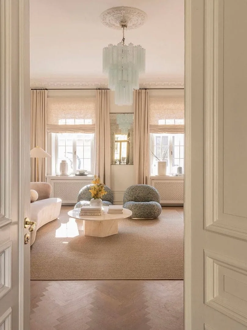 Murano ljuskrona – 48 rör – Opal Krom patinerad