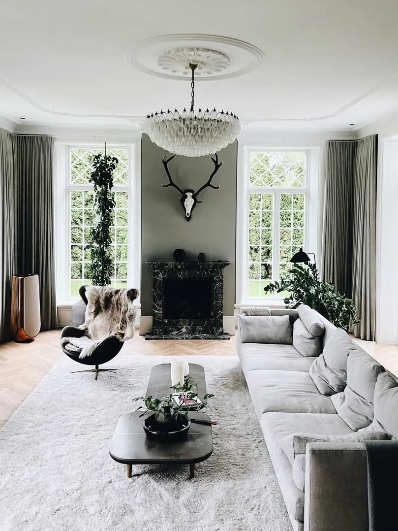 Murano ljuskrona – Poliedri – 185 glas – Klar Matt guld med patina