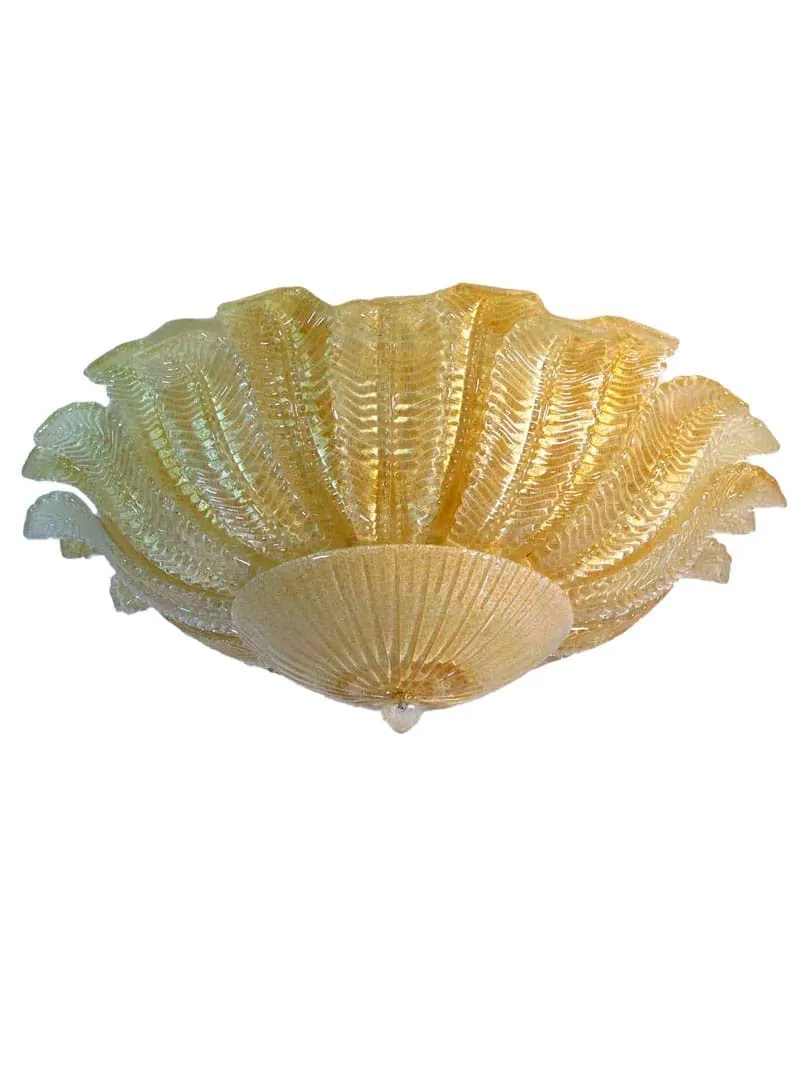 Murano taklampa – Barovier – Gyllene pulver Matt guld med patina