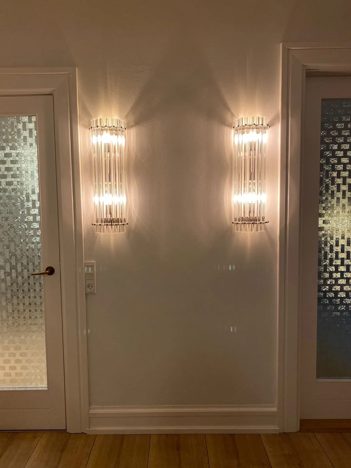 Murano – Vägglampa – 64 cm – Klar Krom blank