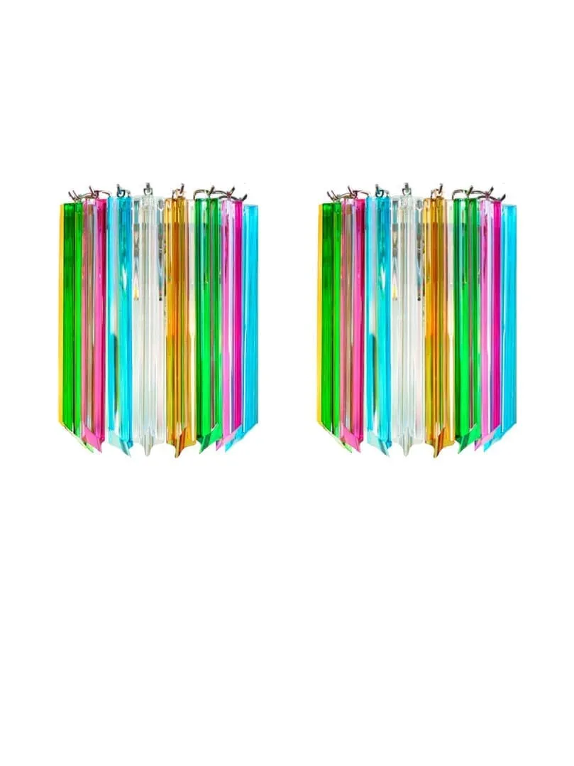 Murano vägglampa – Quadriedri – Multi Krom blank