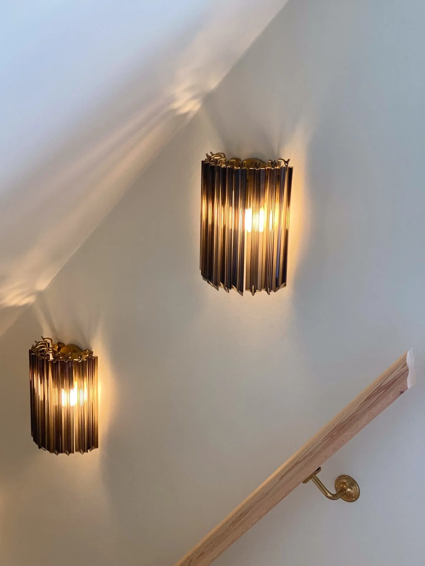 Murano – Vägglampa – Mörk Rökfärgad Krom patinerad