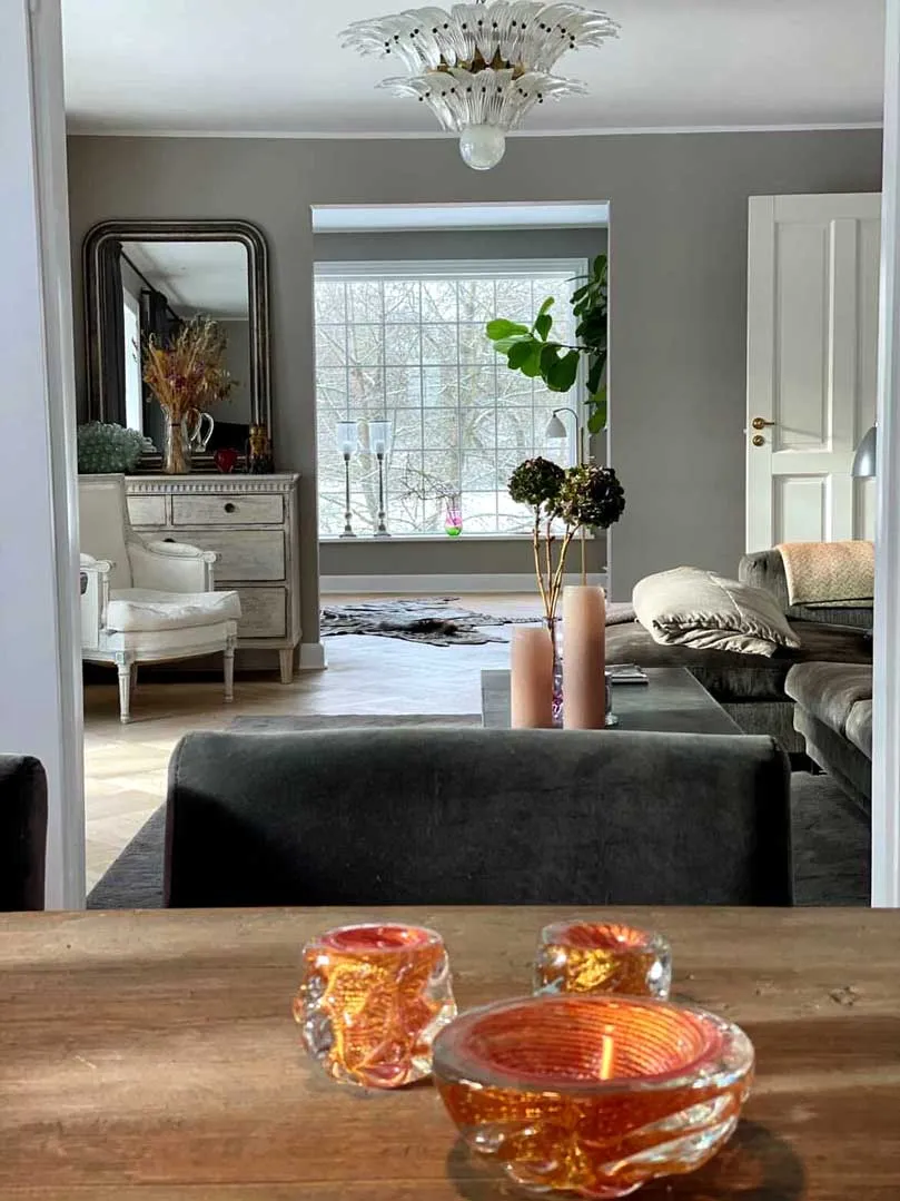 Murano ljuskrona – Palmette – Pärlemor Matt guld med patina